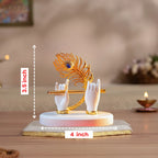 Krishna Hands – Flute & Peacock Feather Premium Gold -Plated