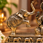 Premium Gaja Lakshmi – Ashtadhatu Idol with Elephants