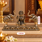 Premium Gaja Lakshmi – Ashtadhatu Idol with Elephants
