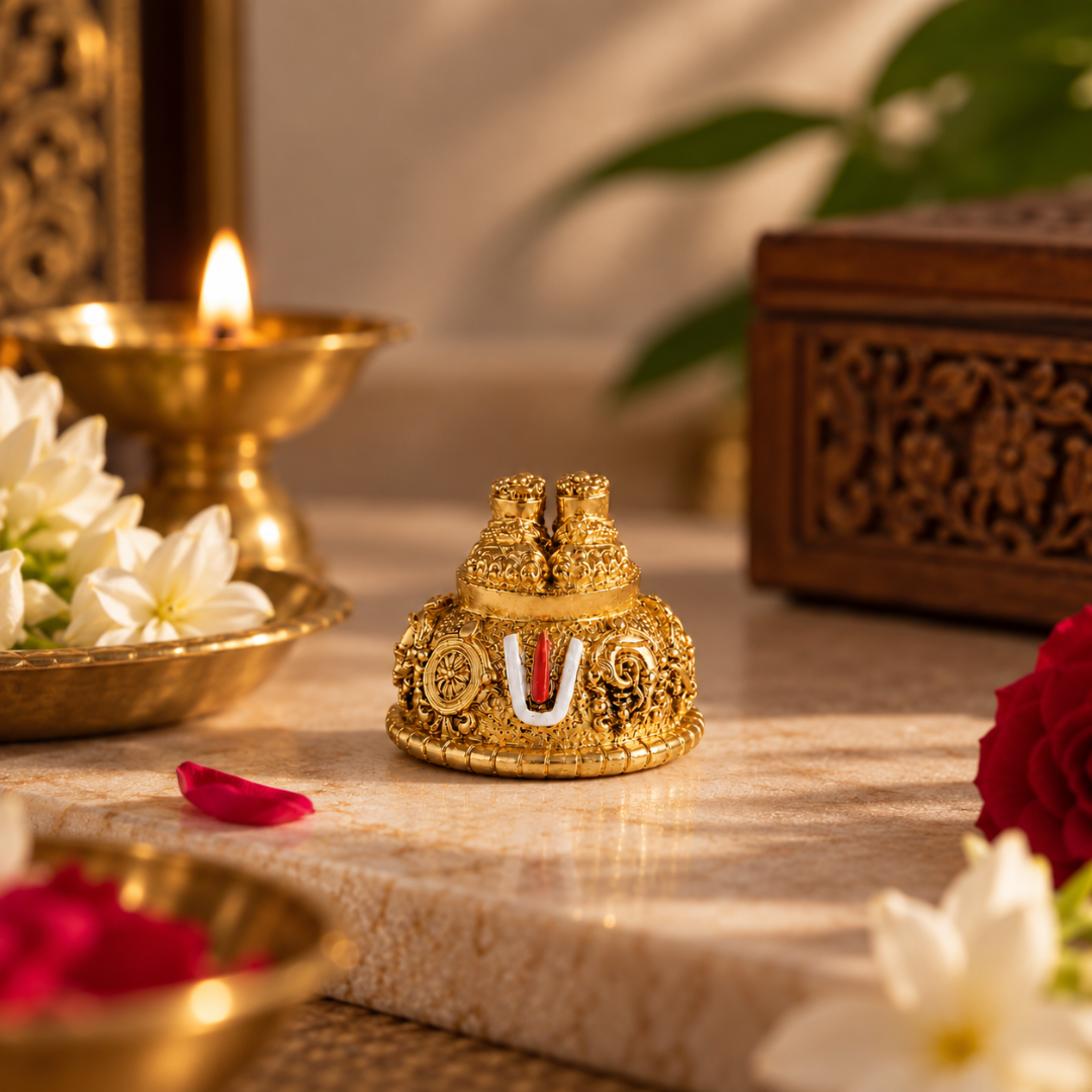 Balaji Charan Paduka - Premium Gold & Sliver Plated