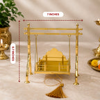 Premium Brass Laddu Gopal Jhula – Bal Krishna Swing