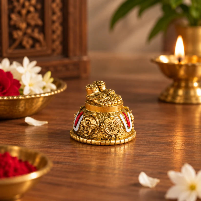 Balaji Charan Paduka - Premium Gold & Sliver Plated