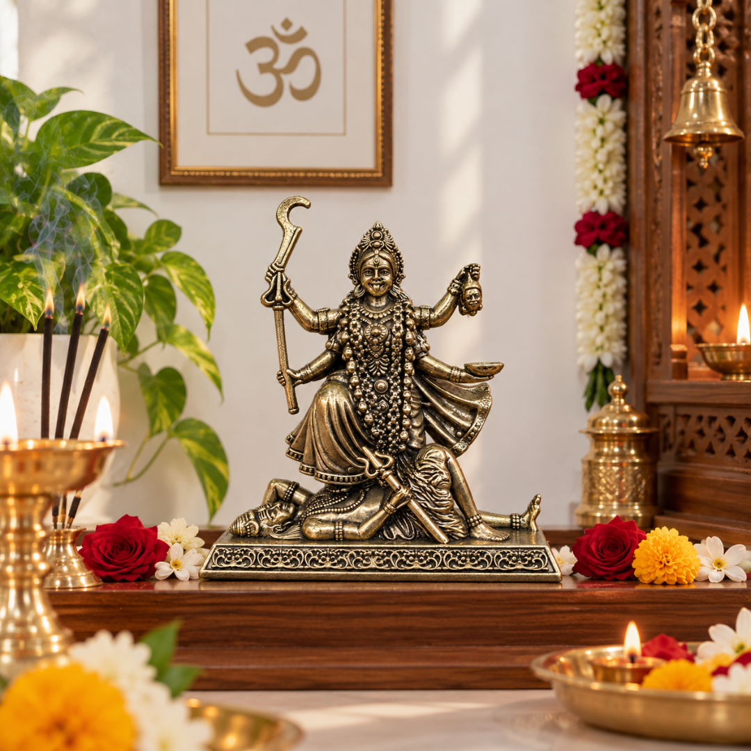 Premium Ashtadhatu Maa Kali Idol – Antique Finish