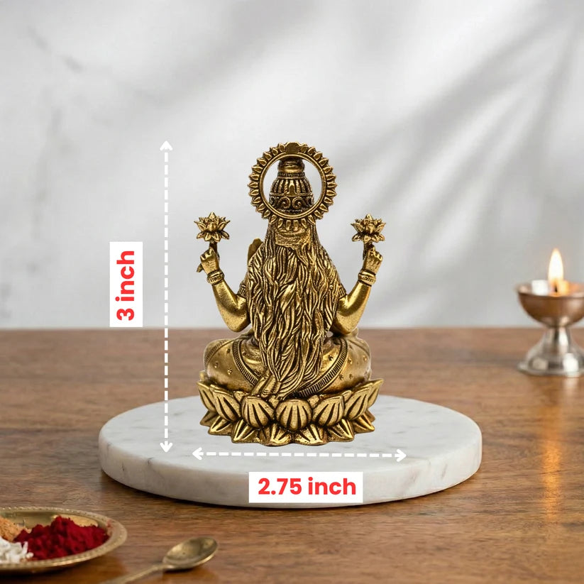 Premium Brass Lakshmi Idol – Lotus Throne