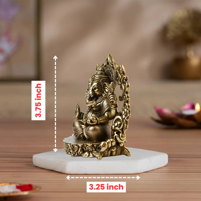 Premium Brass Ganesh Idol –Prabhavali Form