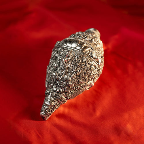 Ganesha Shankh Premium Silver-Plated