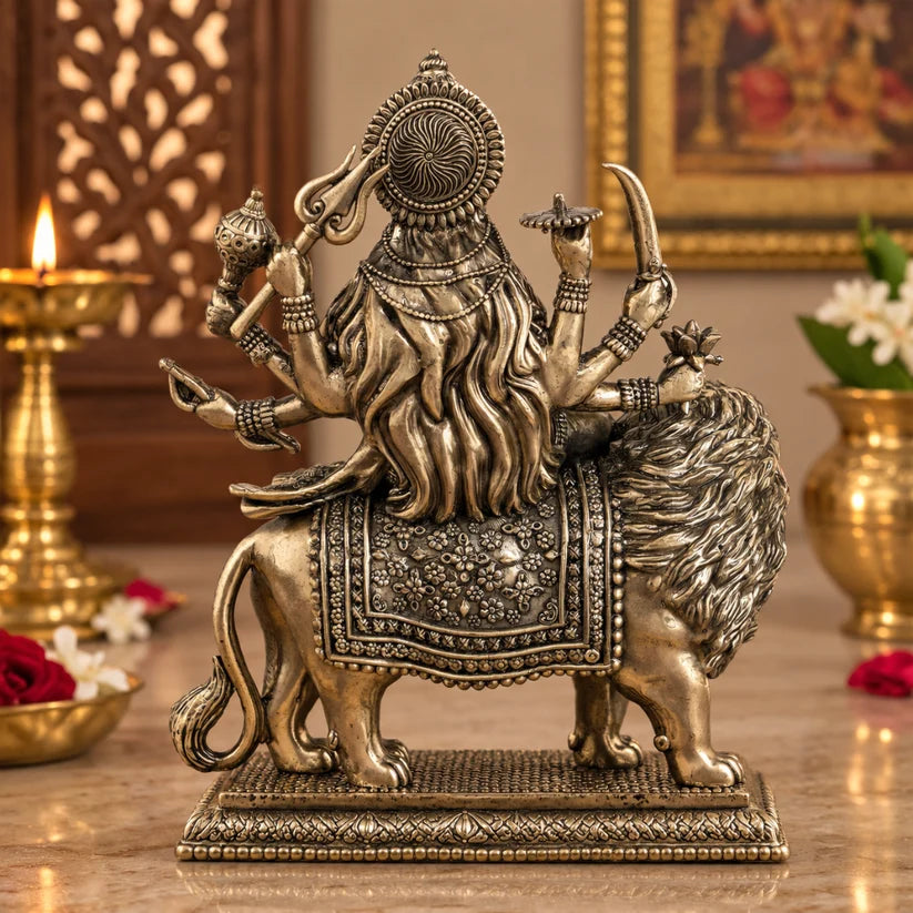 Premium Ashtadhatu Durga Mata Idol – Antique Finish