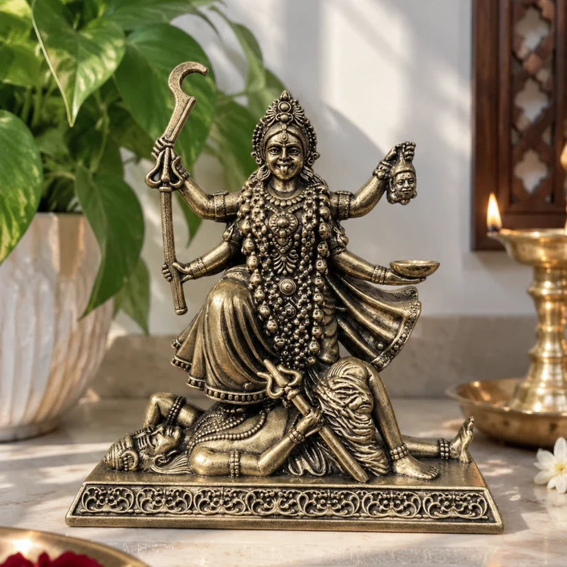Premium Ashtadhatu Maa Kali Idol – Antique Finish
