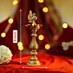 Premium Brass Peacock Diya Stand