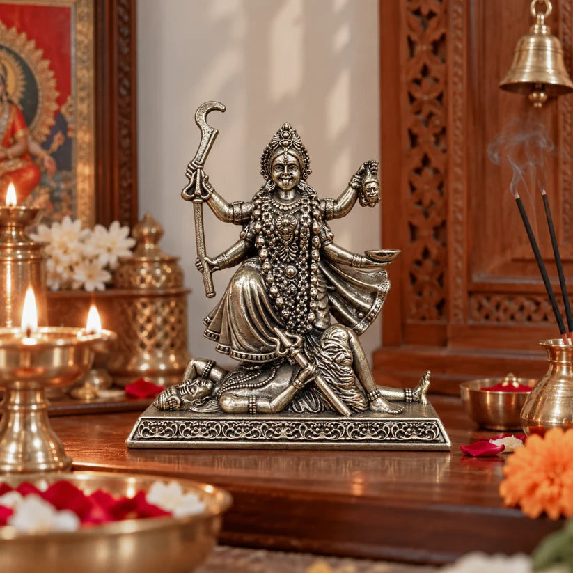 Premium Ashtadhatu Maa Kali Idol – Antique Finish