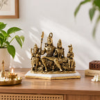 Premium Brass Shiva Parivar Idol – Sacred Family Form