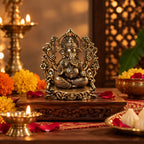 Premium Brass Ganesh Idol –Prabhavali Form