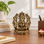 Premium Brass Ganesh Idol –Prabhavali Form