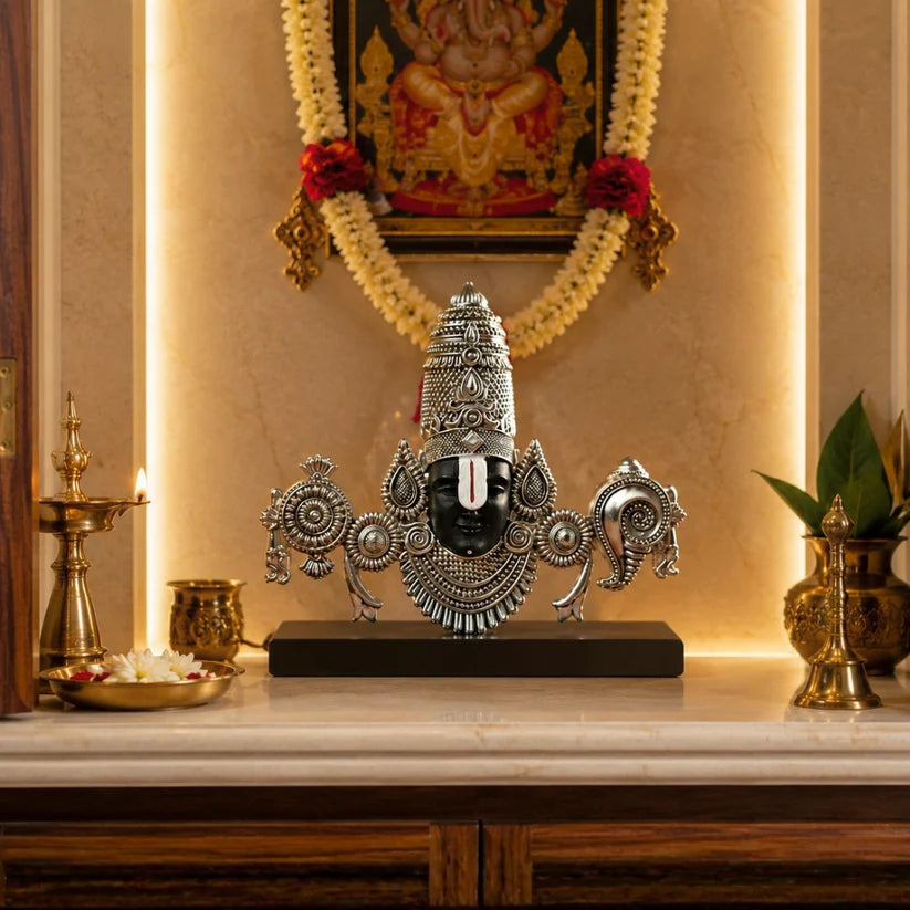 Balaji – Sacred Presence Bust Premium Silver-Plated