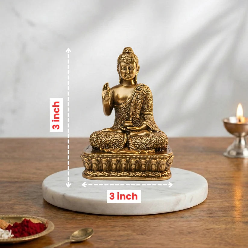 Premium Brass Buddha Idol – Blessing Mudra