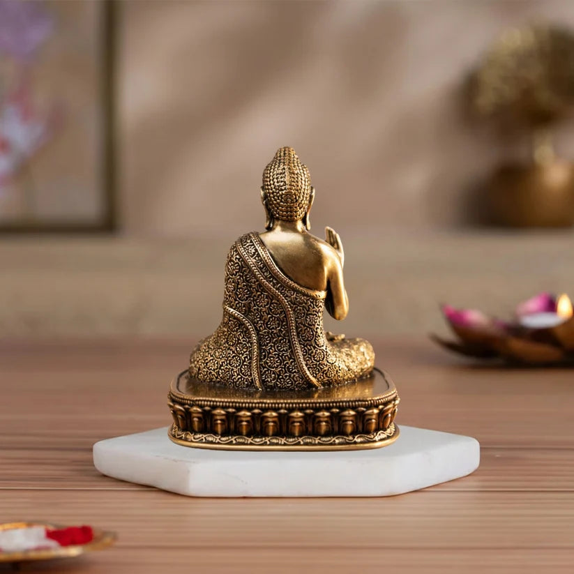 Premium Brass Buddha Idol – Blessing Mudra