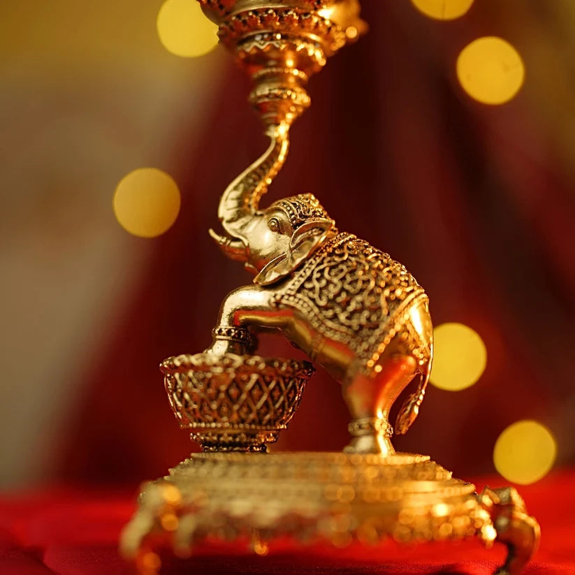 Premium Brass Elephant Diya