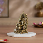 Premium Brass Ganesh Idol –Prabhavali Form