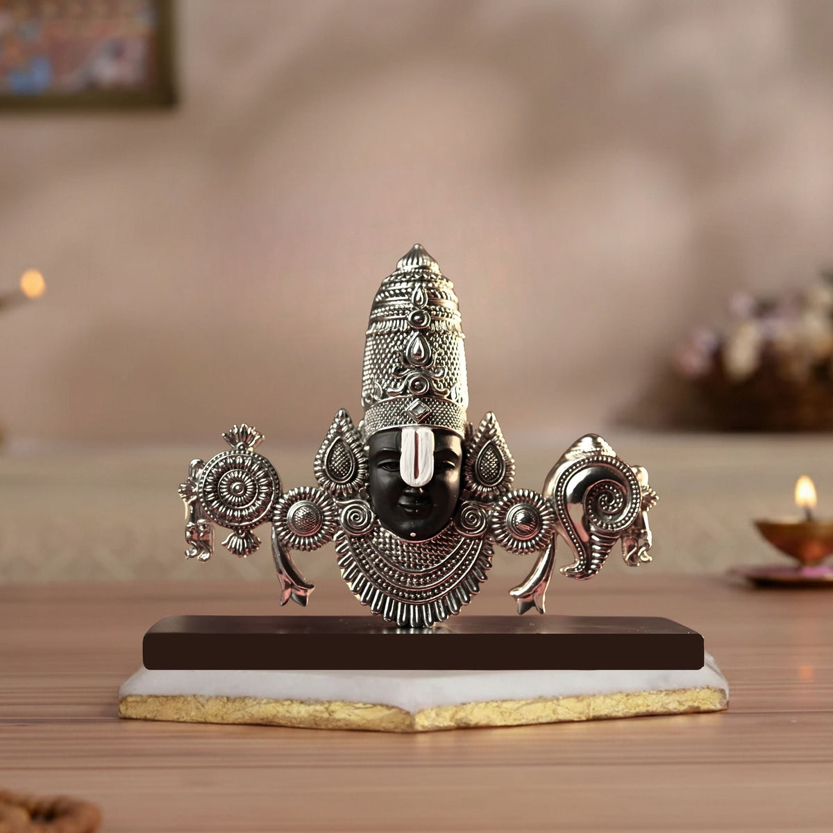 Balaji – Sacred Presence Bust Premium Silver-Plated