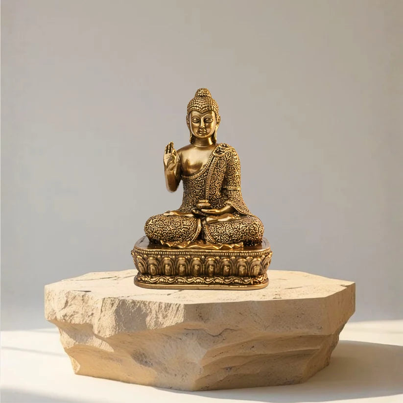 Premium Brass Buddha Idol – Blessing Mudra